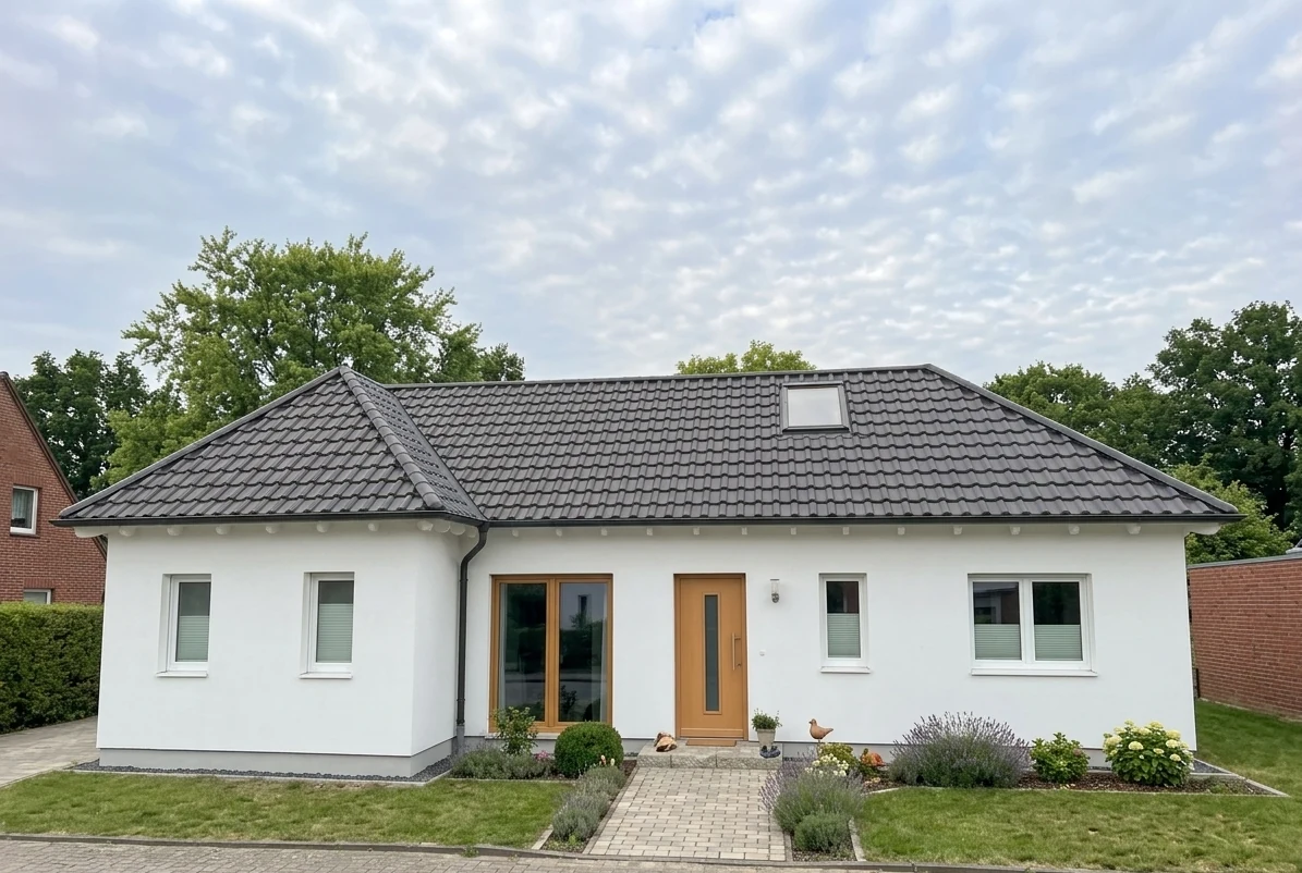 Bungalow-Dacheindeckung mit Tonziegeln und VELUX – Bochum-Querenburg
